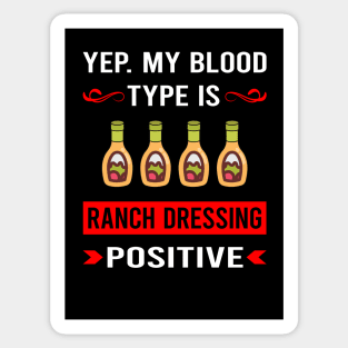 Blood Type Ranch Dressing Sticker